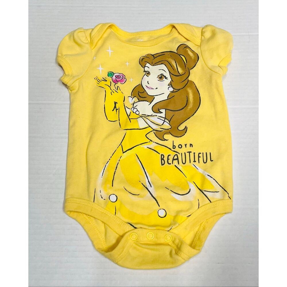 Disney Baby Belle Born Beautiful Bodysuit   Size 3/6 Months